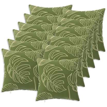 vidaXL Cushion with Pillow HEERLEN 12 pcs Leaf Design Polyester