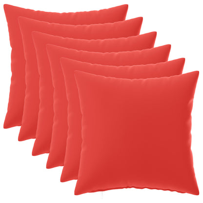 vidaXL Cushion with Pillow HEERLEN 6 pcs Red Polyester