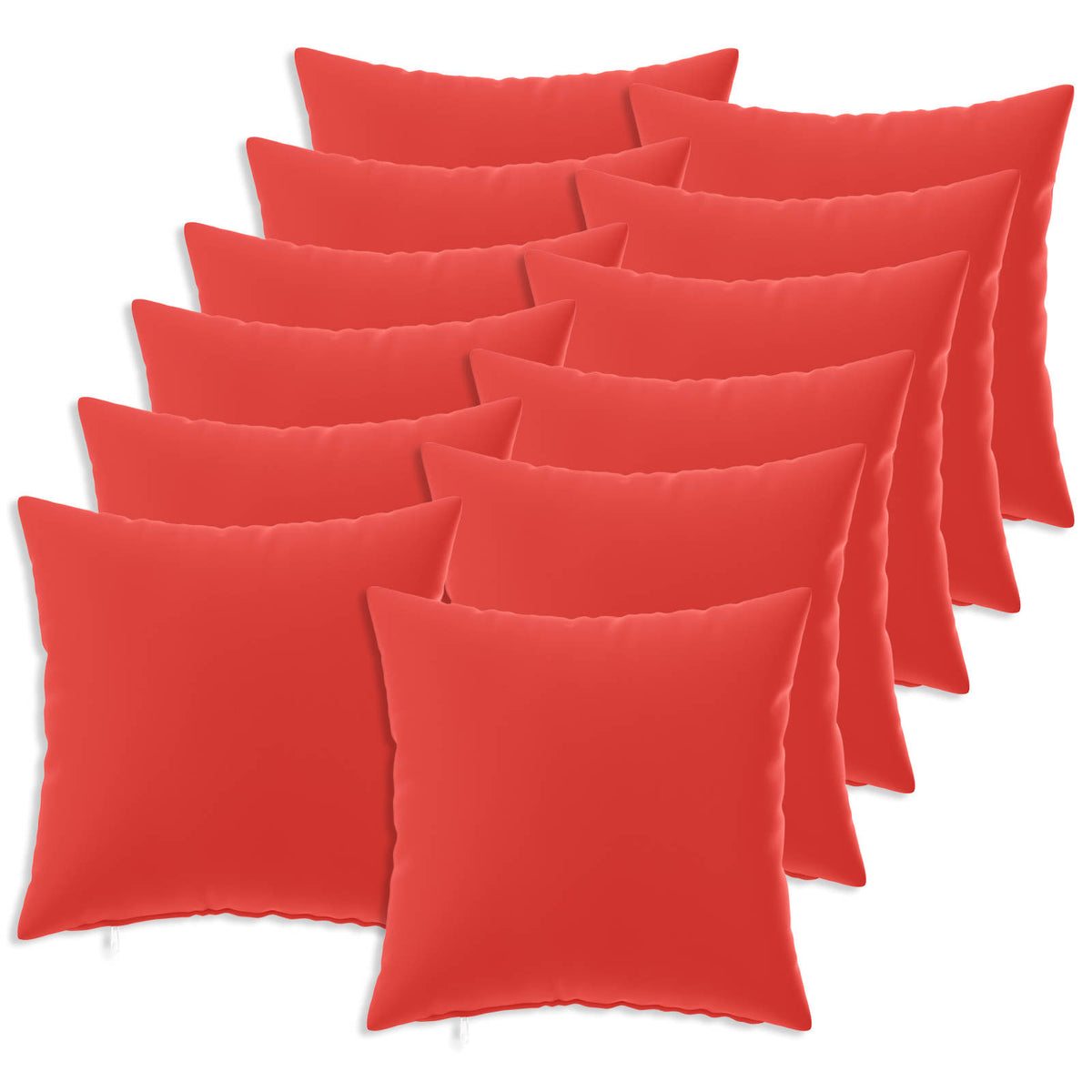 vidaXL Cushion with Pillow HEERLEN 12 pcs Red Polyester
