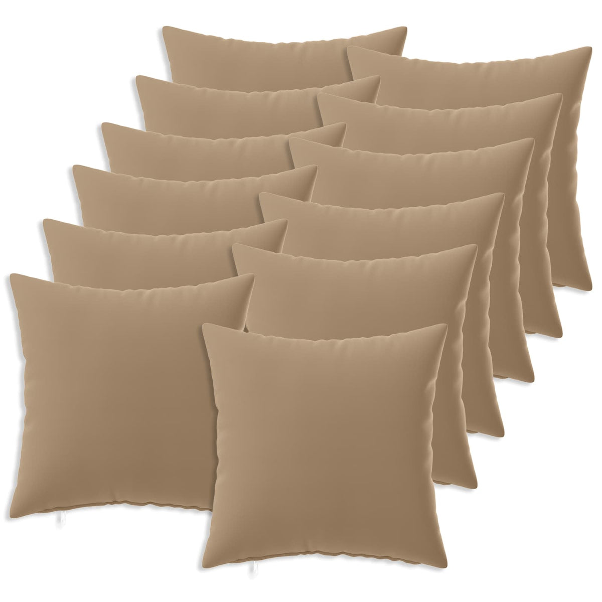 vidaXL Cushion with Pillow HEERLEN 12 pcs Taupe Polyester