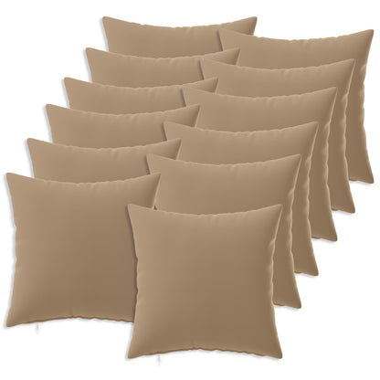 vidaXL Cushion with Pillow HEERLEN 12 pcs Taupe Polyester