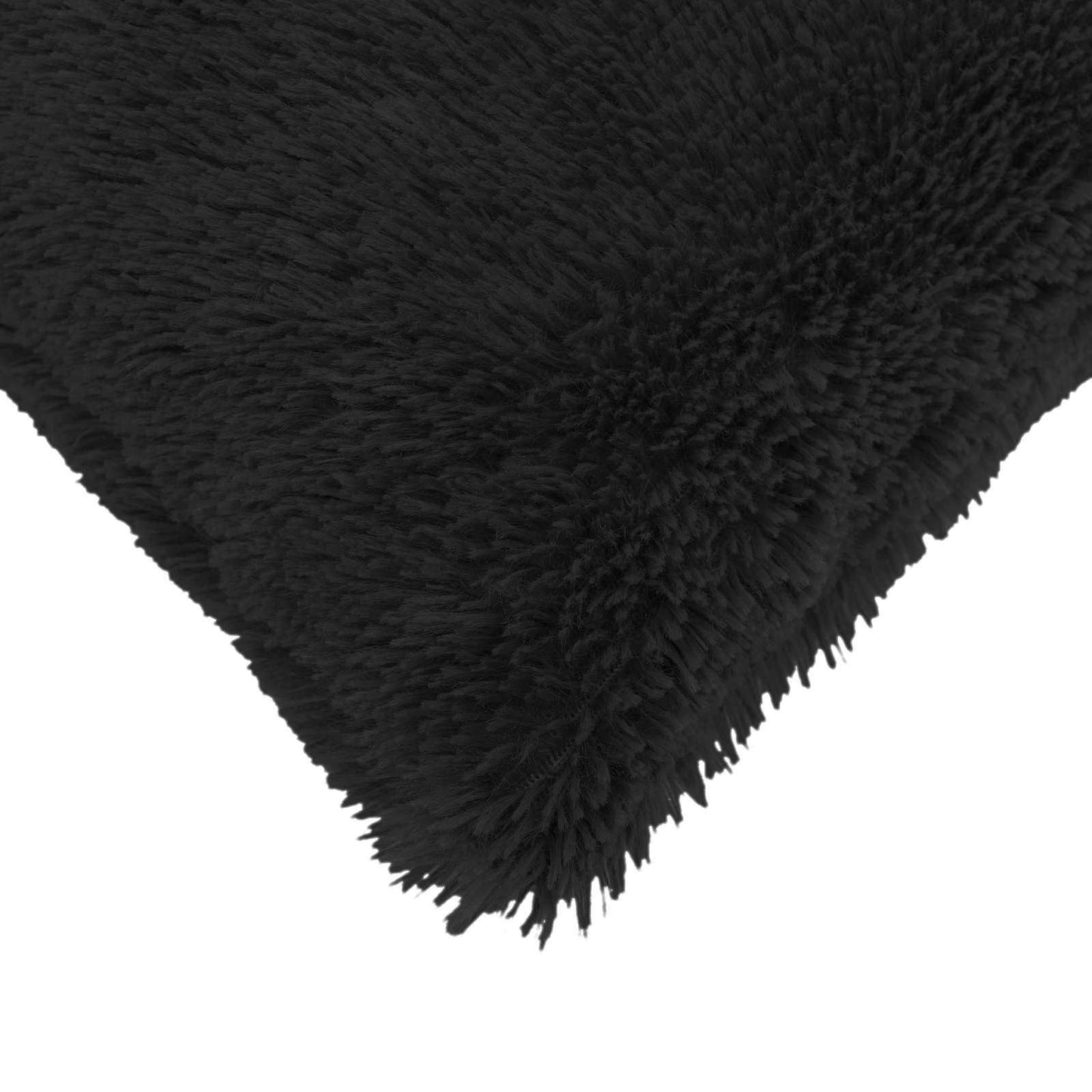 vidaXL Cushion with Pillow HEERLEN 6 pcs Black PV Fleece