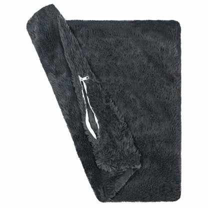 vidaXL Cushion with Pillow HEERLEN 12 pcs Anthracite PV Fleece