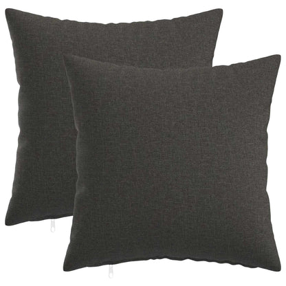 vidaXL Cushion with Pillow HEERLEN 2 pcs Dark Grey Fabric