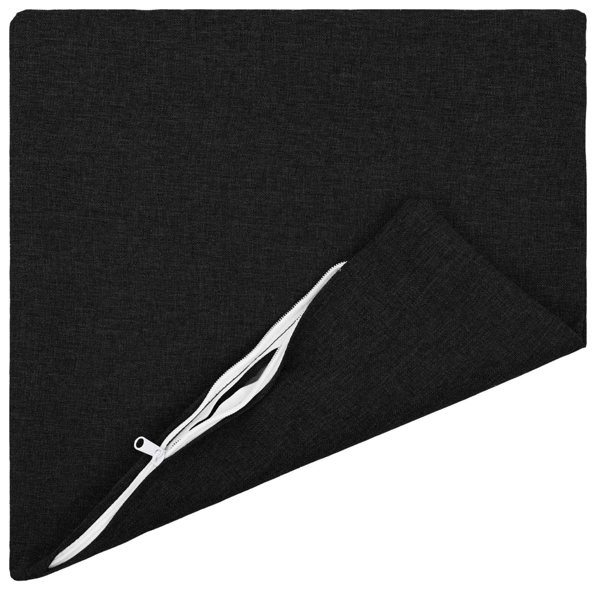 vidaXL Cushion with Pillow HEERLEN 2 pcs Black Fabric