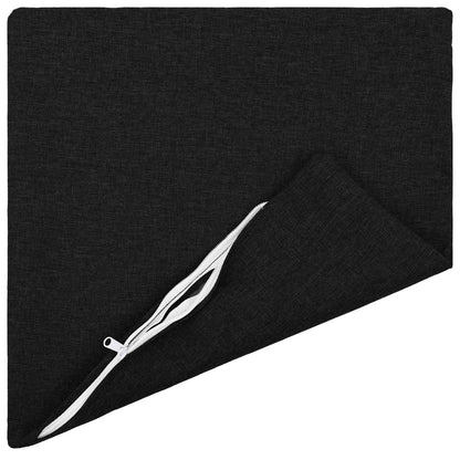 vidaXL Cushion with Pillow HEERLEN 2 pcs Black Fabric