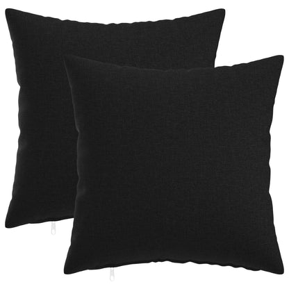 vidaXL Cushion with Pillow HEERLEN 2 pcs Black Fabric