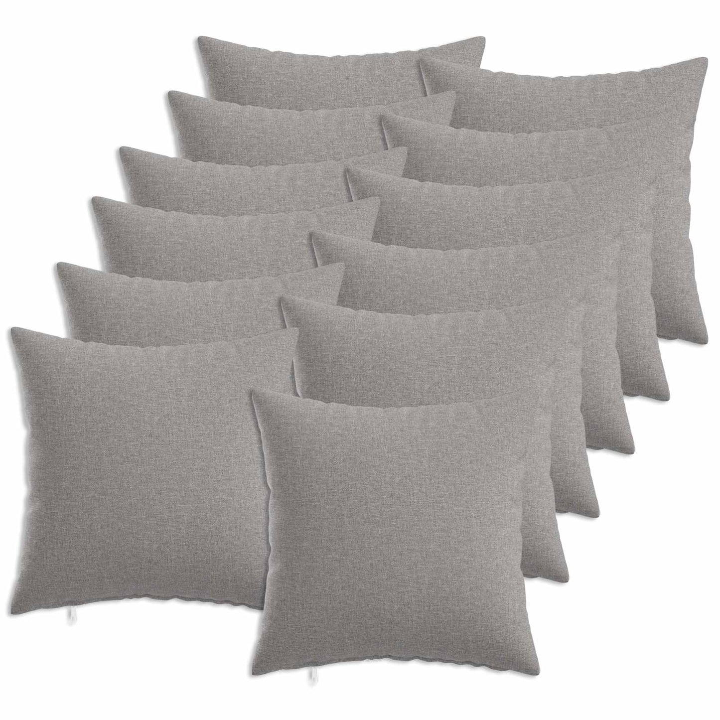 vidaXL Cushion with Pillow HEERLEN 12 pcs Cloud Grey Fabric