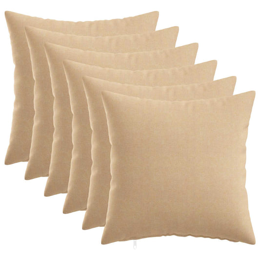 vidaXL Cushion with Pillow HEERLEN 6 pcs Cream Fabric