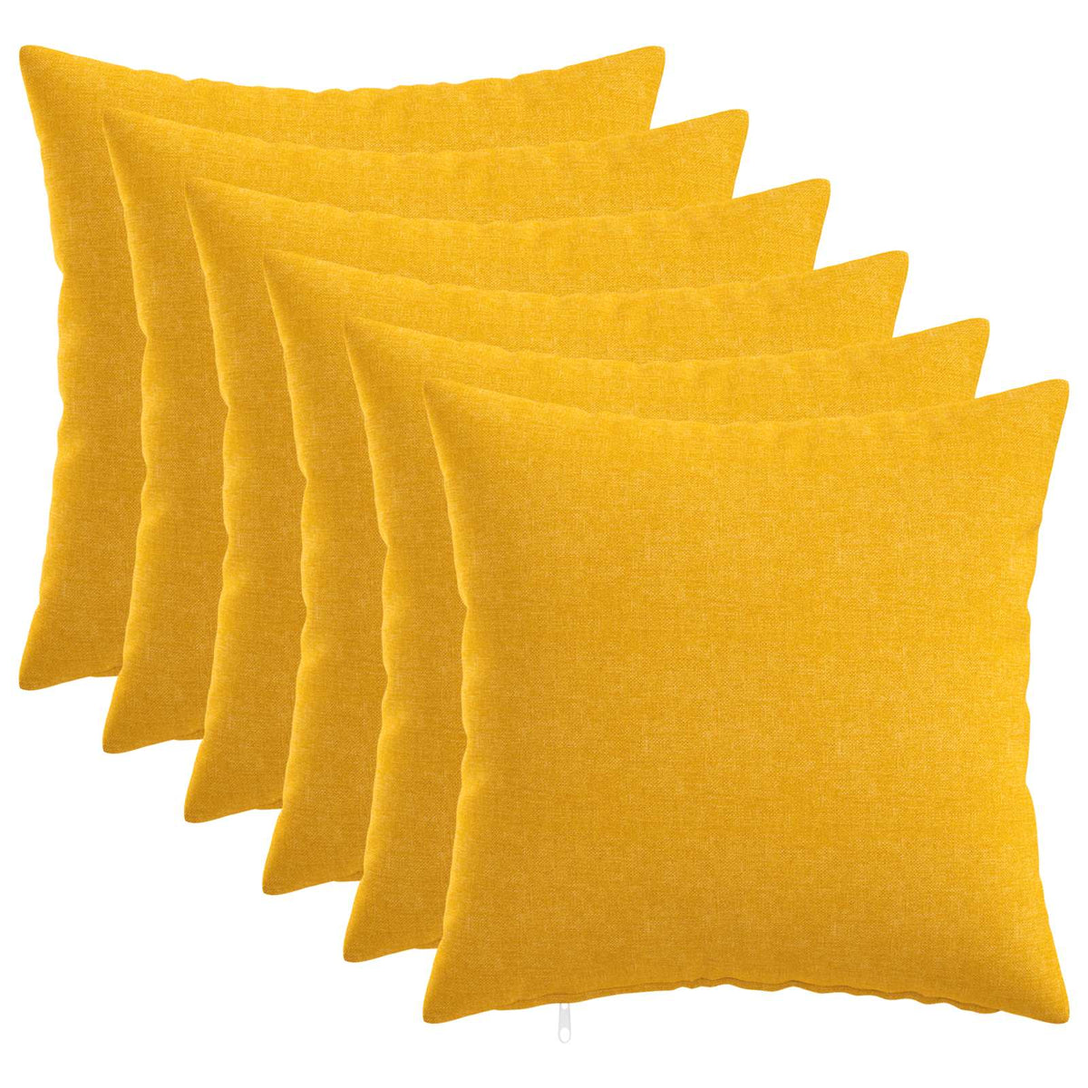 vidaXL Cushion with Pillow HEERLEN 6 pcs Light Yellow Fabric