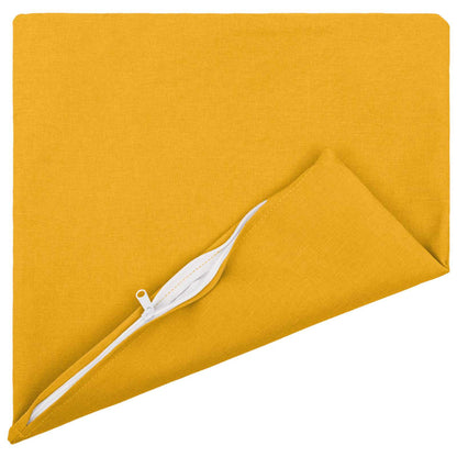 vidaXL Cushion with Pillow HEERLEN 12 pcs Light Yellow Fabric