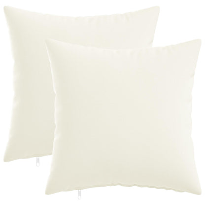 vidaXL Cushion with Pillow HEERLEN 2 pcs White Fabric