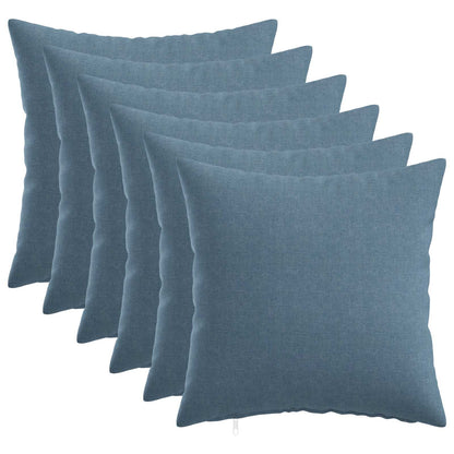 vidaXL Cushion with Pillow HEERLEN 6 pcs Jeans Blue Fabric