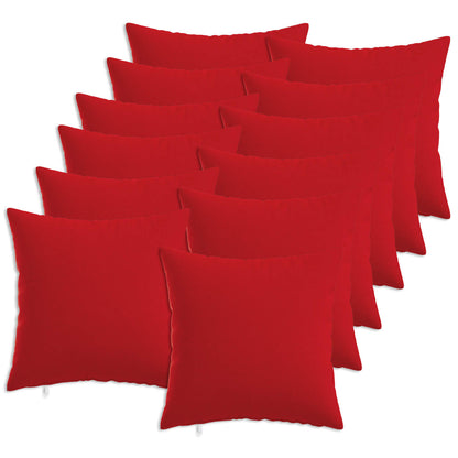 vidaXL Cushion with Pillow HEERLEN 12 pcs Red Fabric