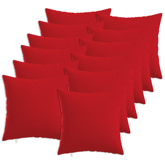 vidaXL Cushion with Pillow HEERLEN 12 pcs Red Fabric