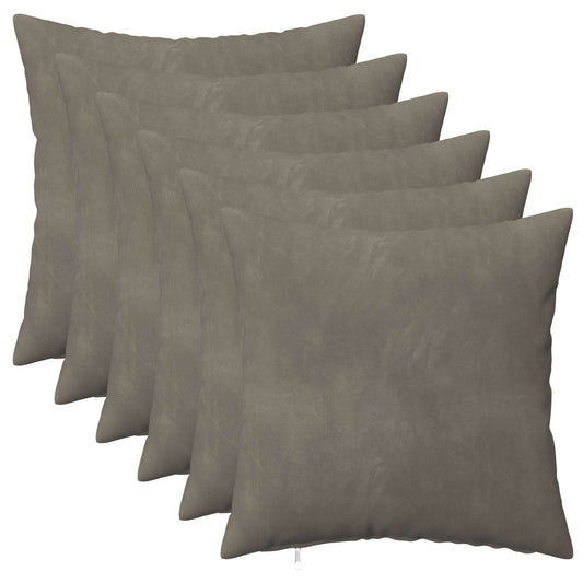 vidaXL Cushion with Pillow HEERLEN 6 pcs Light Grey Velvet