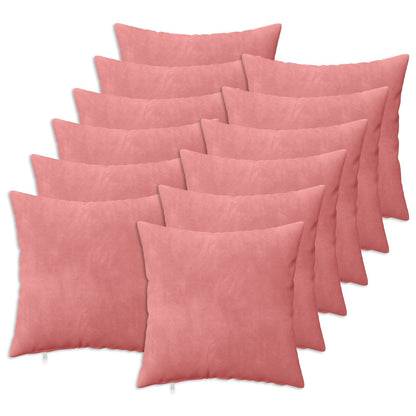 vidaXL Cushion with Pillow HEERLEN 12 pcs Pink Velvet