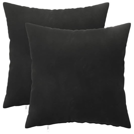 vidaXL Cushion with Pillow HEERLEN 2 pcs Black Velvet