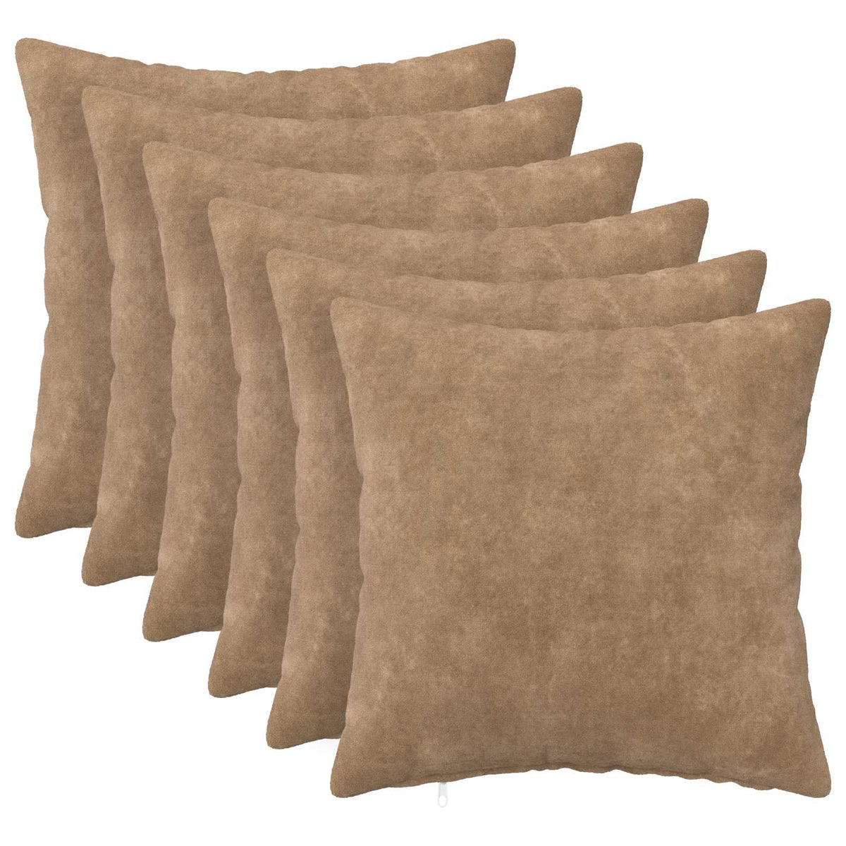 vidaXL Cushion with Pillow HEERLEN 6 pcs Taupe Microfiber Fleece