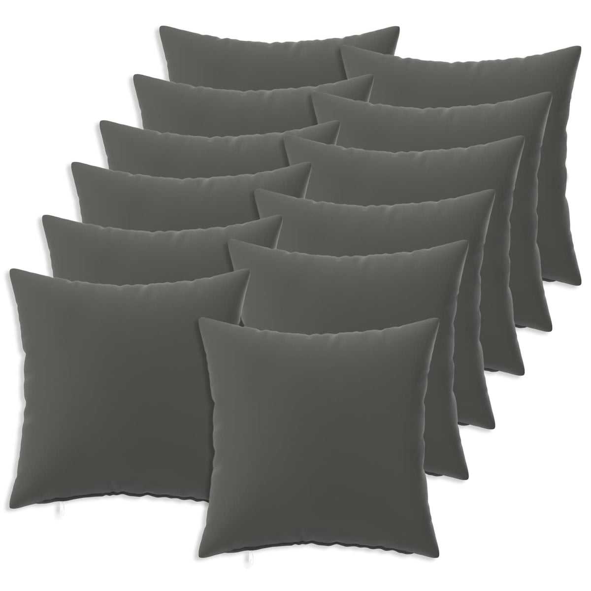 vidaXL Cushion with Pillow HEERLEN 12 pcs Anthracite Polyester