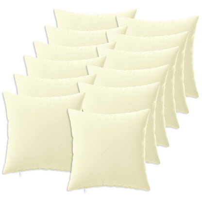 vidaXL Cushion with Pillow HEERLEN 12 pcs Cream Polyester