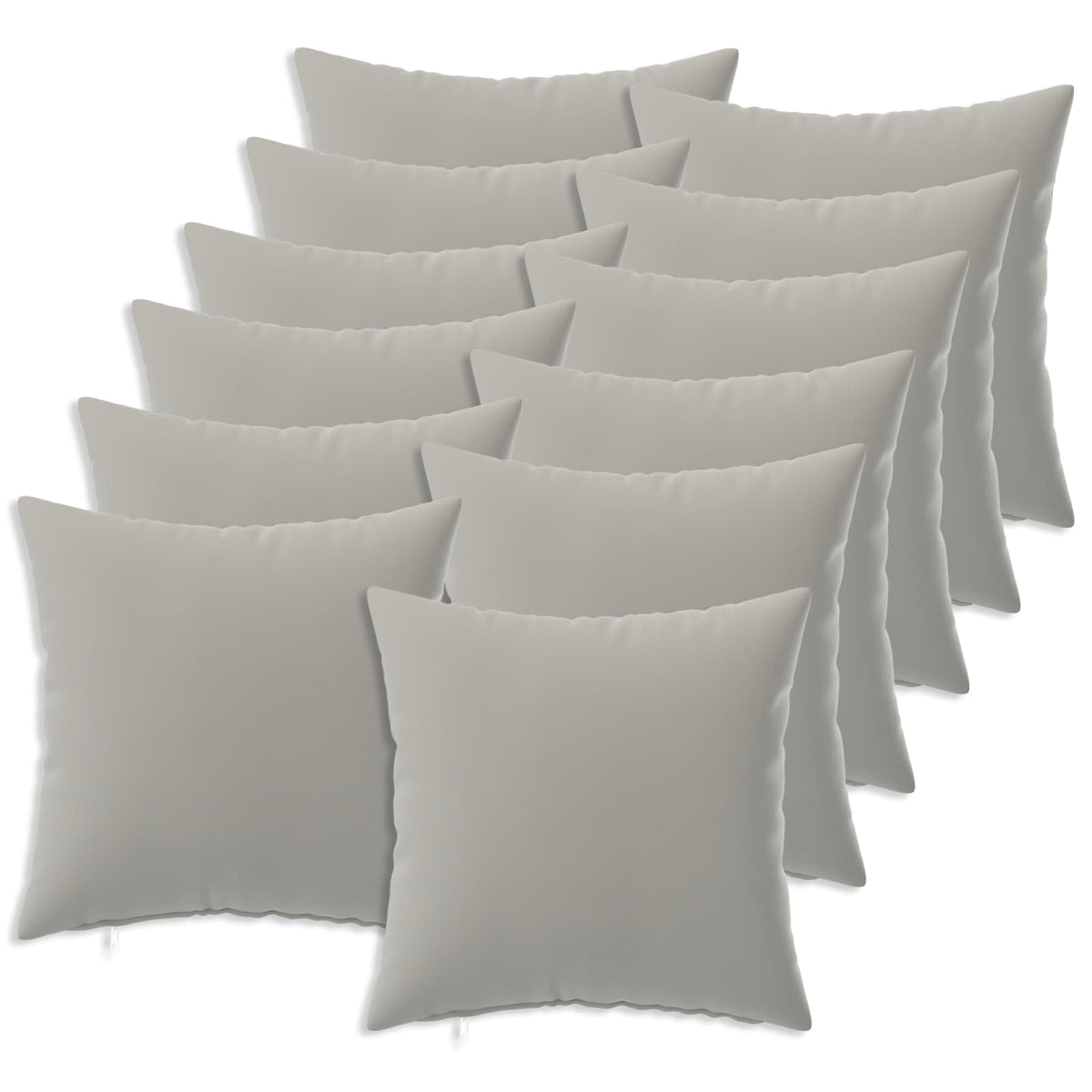 vidaXL Cushion with Pillow HEERLEN 12 pcs Grey Polyester
