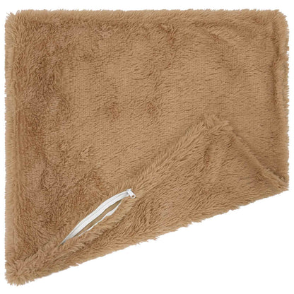 vidaXL Cushion with Pillow HEERLEN 12 pcs Taupe PV Fleece