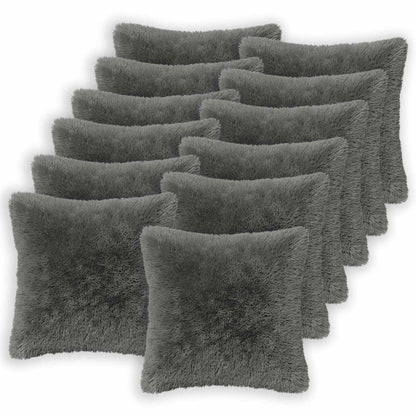 vidaXL Cushion with Pillow HEERLEN 12 pcs Light Green PV Fleece