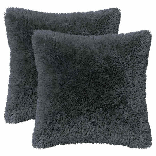vidaXL Cushion with Pillow HEERLEN 6 pcs Anthracite PV Fleece