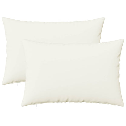vidaXL Cushion with Pillow HEERLEN 2 pcs White Fabric
