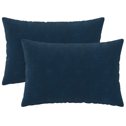 vidaXL Cushion with Pillow HEERLEN 2 pcs Blue Microfiber Fleece