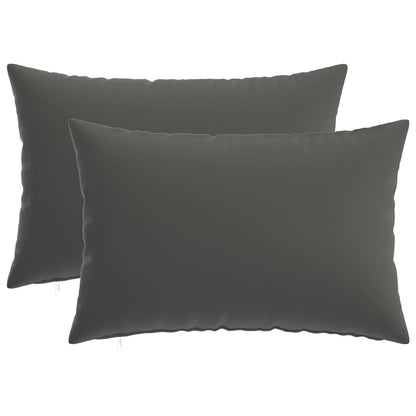 vidaXL Cushion with Pillow HEERLEN 2 pcs Anthracite Polyester