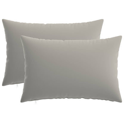 vidaXL Cushion with Pillow HEERLEN 2 pcs Grey Polyester
