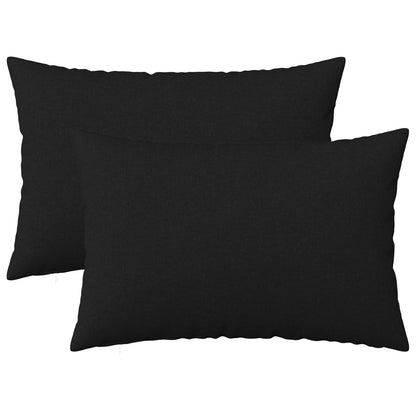 vidaXL Cushion with Pillow HEERLEN 2 pcs Black Fabric