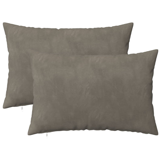 vidaXL Cushion with Pillow HEERLEN 2 pcs Light Grey Velvet