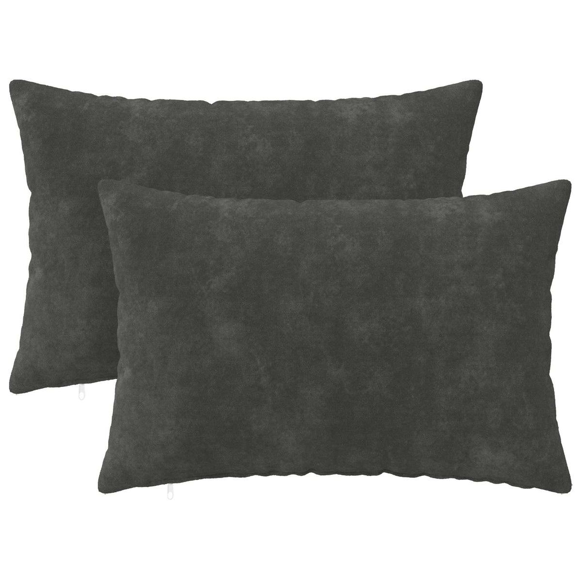 vidaXL Cushion with Pillow HEERLEN 2 pcs Anthracite Microfiber Fleece