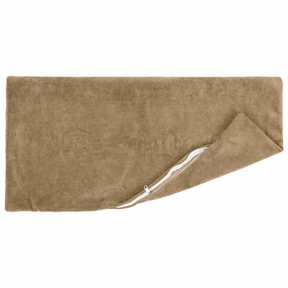 vidaXL Cushion with Pillow HEERLEN 2 pcs Taupe Microfiber Fleece
