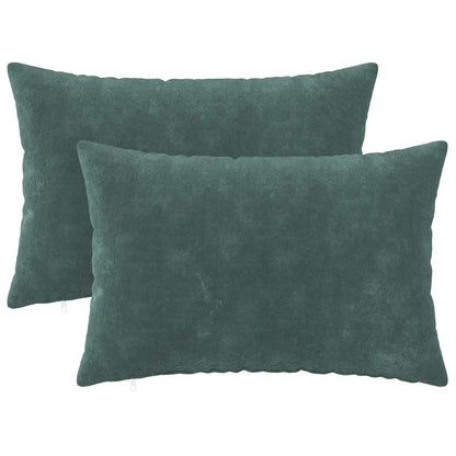 vidaXL Cushion with Pillow HEERLEN 2 pcs Sea Blue Microfiber Fleece