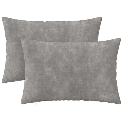 vidaXL Cushion with Pillow HEERLEN 2 pcs Light Grey Microfiber Fleece