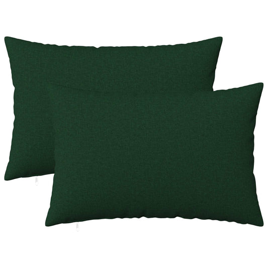 vidaXL Cushion with Pillow HEERLEN 2 pcs Dark Green Fabric