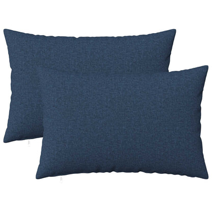 vidaXL Cushion with Pillow HEERLEN 2 pcs Blue Fabric