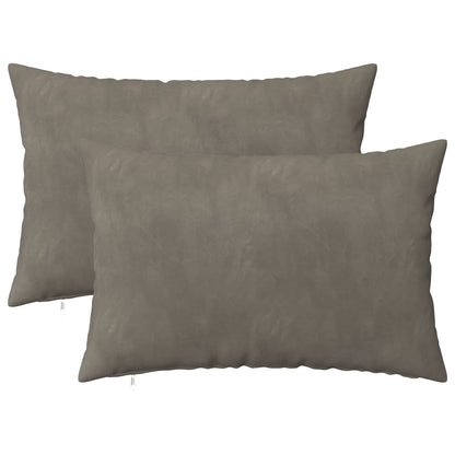 vidaXL Cushion with Pillow HEERLEN 2 pcs Light Grey Velvet