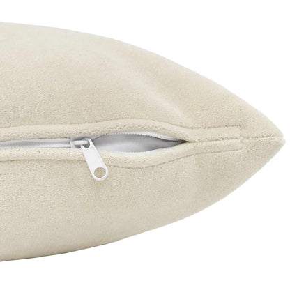 vidaXL Cushion with Pillow HEERLEN 2 pcs Cream Microfiber Fleece