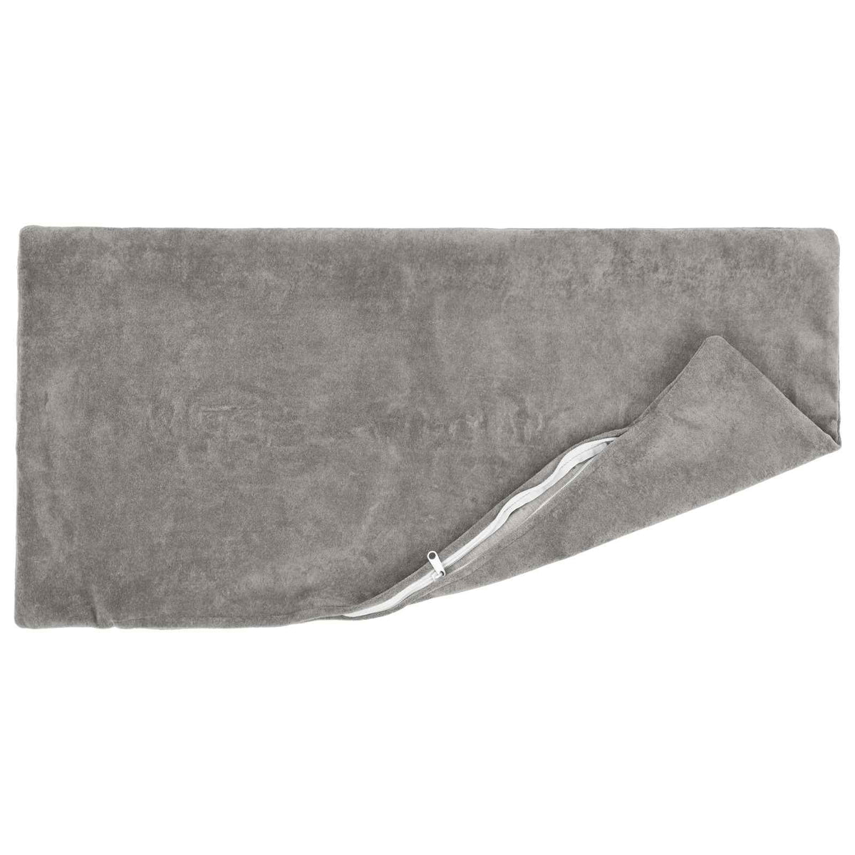 vidaXL Cushion with Pillow HEERLEN 2 pcs Light Grey Microfiber Fleece