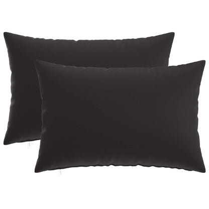 vidaXL Cushion with Pillow HEERLEN 2 pcs Black Polyester