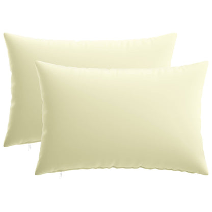 vidaXL Cushion with Pillow HEERLEN 2 pcs Cream Polyester