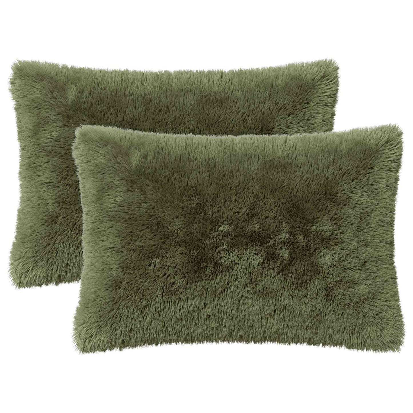 vidaXL Cushion with Pillow HEERLEN 2 pcs Green PV Fleece