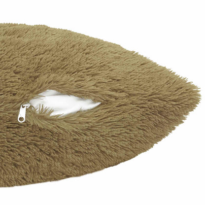 vidaXL Cushion with Pillow HEERLEN 2 pcs Light Grey PV Fleece