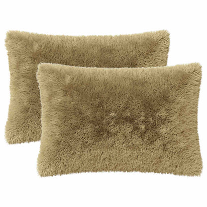 vidaXL Cushion with Pillow HEERLEN 2 pcs Light Grey PV Fleece