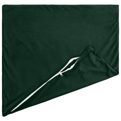 vidaXL Cushion with Pillow HEERLEN 2 pcs Dark Green Velvet